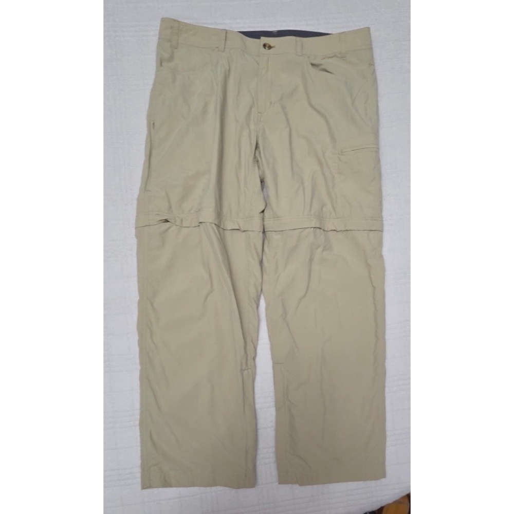 ExOfficio Insect Shield Hiking Pants Mens 36x30 Convertible Khaki Tan Nylon